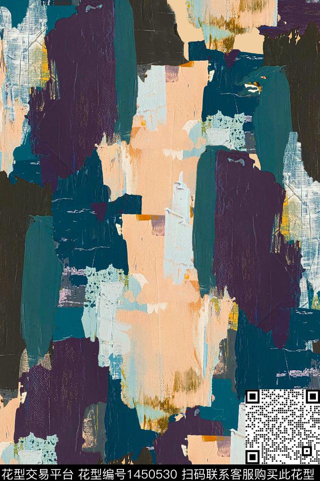 撞色纹理香云纱数码印花华亿平台下载（图片编号: 1450530） - 瓦栏（Walan）