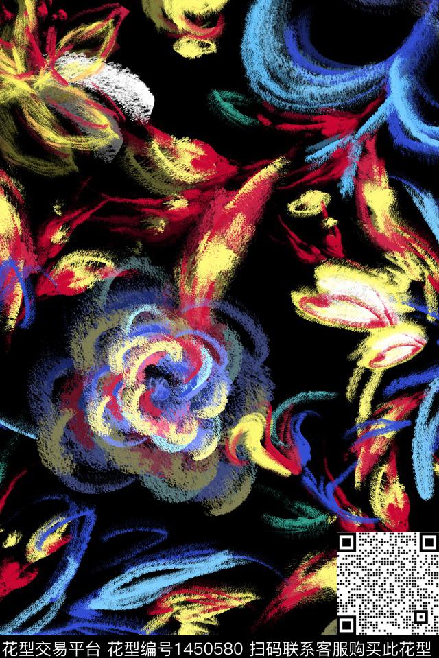 清爽底花卉花卉年轻女性传统印花华亿平台下载（图片编号: 1450580） - 瓦栏（Walan）