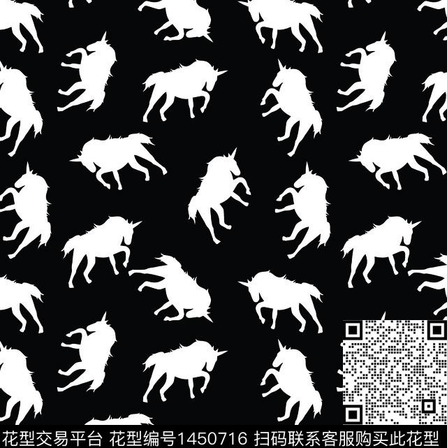 动物头海马马车传统印花华亿平台下载（图片编号: 1450716） - 瓦栏（Walan）