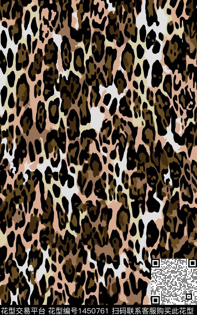 豹纹抽象传统印花华亿平台下载（图片编号: 1450761） - 瓦栏（Walan）