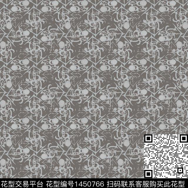 圆形大牌风抽象传统印花华亿平台下载（图片编号: 1450766） - 瓦栏（Walan）