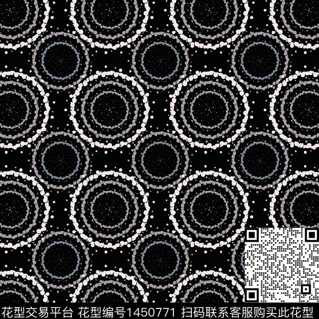 圆形大牌风抽象传统印花华亿平台下载（图片编号: 1450771） - 瓦栏（Walan）