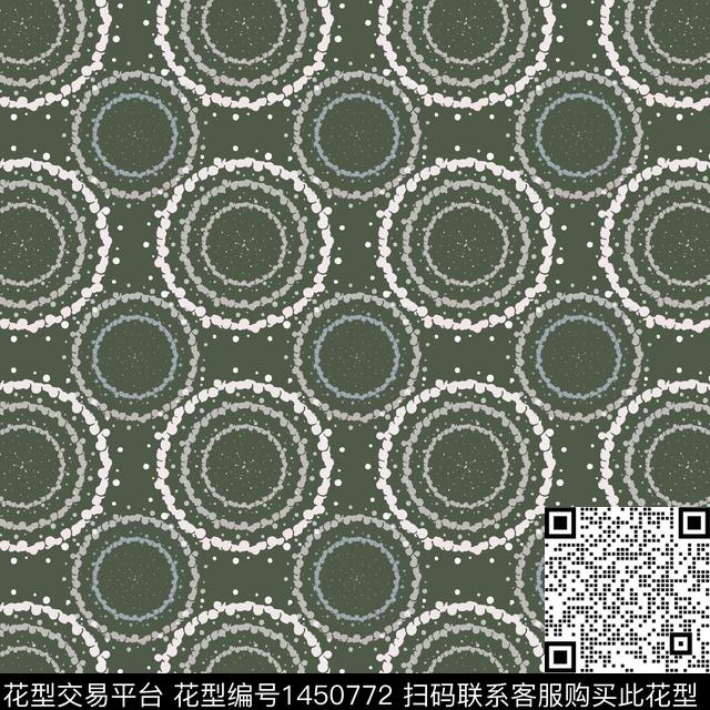 圆形大牌风抽象传统印花华亿平台下载（图片编号: 1450772） - 瓦栏（Walan）