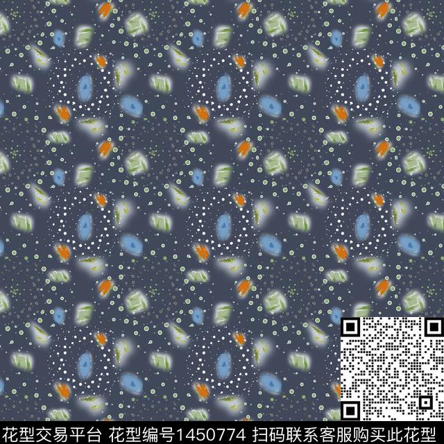 大牌风抽象小碎花数码印花华亿平台下载（图片编号: 1450774） - 瓦栏（Walan）