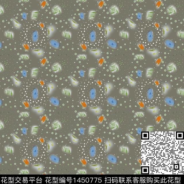 大牌风抽象小碎花数码印花华亿平台下载（图片编号: 1450775） - 瓦栏（Walan）