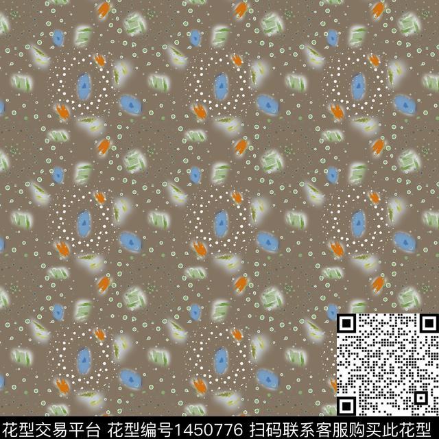 大牌风抽象小碎花数码印花华亿平台下载（图片编号: 1450776） - 瓦栏（Walan）