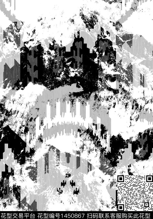 几何字母数码华亿平台数码印花华亿平台下载（图片编号: 1450867） - 瓦栏（Walan）