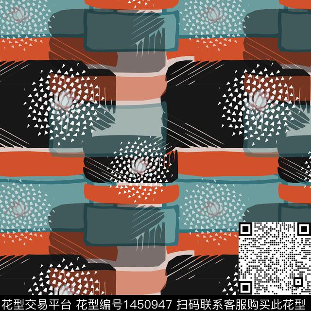 几何大牌风小碎花传统印花华亿平台下载（图片编号: 1450947） - 瓦栏（Walan）