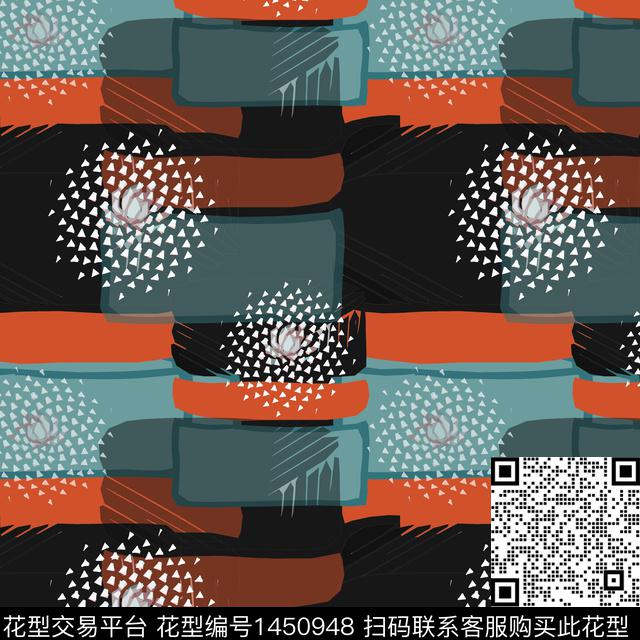 几何大牌风小碎花传统印花华亿平台下载（图片编号: 1450948） - 瓦栏（Walan）