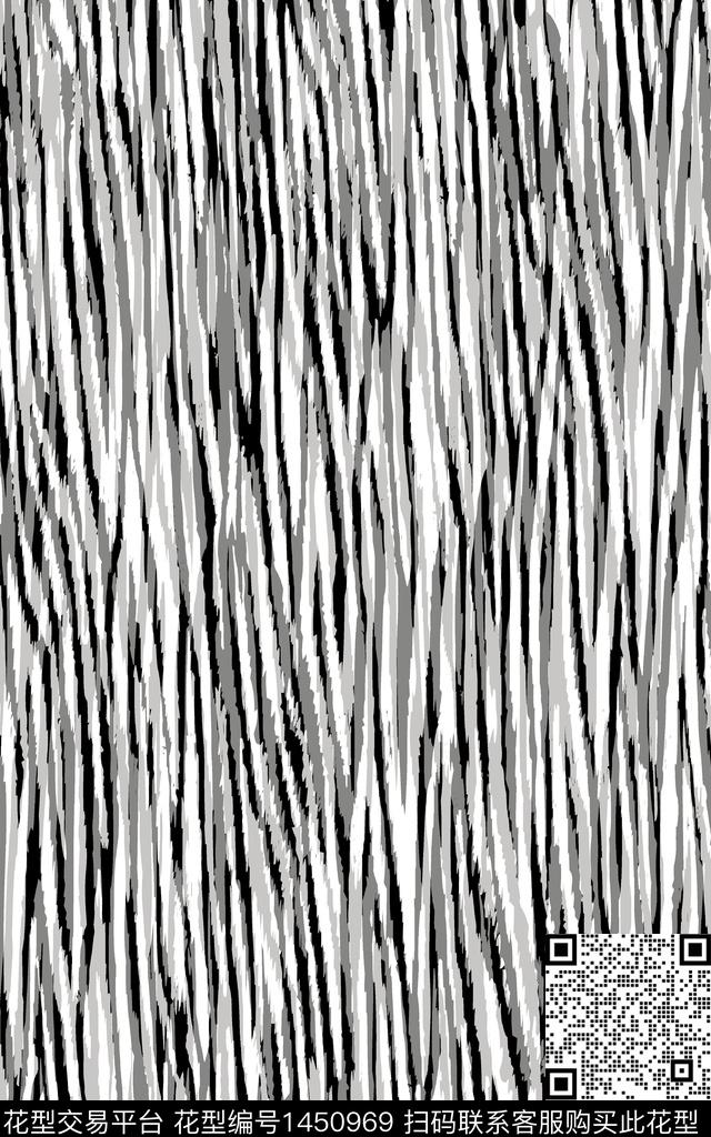 斑马纹水墨风条纹数码印花华亿平台下载（图片编号: 1450969） - 瓦栏（Walan）