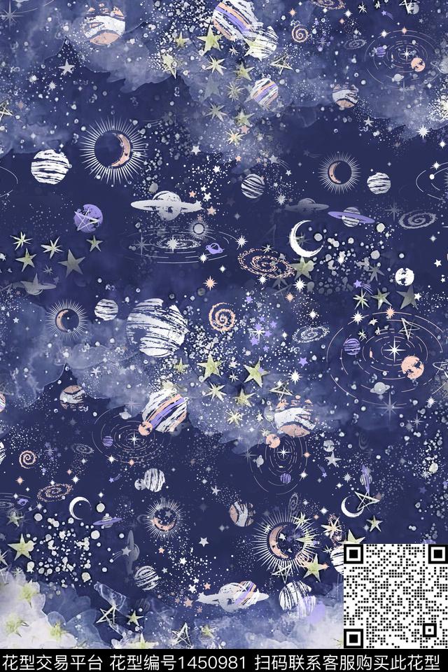 肌理星空大牌风数码印花华亿平台下载（图片编号: 1450981） - 瓦栏（Walan）