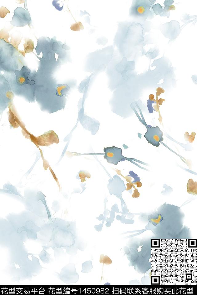 水彩雪纺大牌风数码印花华亿平台下载（图片编号: 1450982） - 瓦栏（Walan）