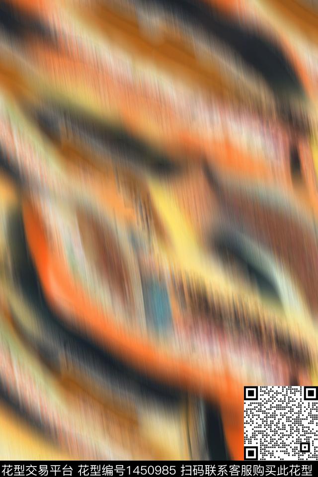 肌理水彩抽象花卉数码印花华亿平台下载（图片编号: 1450985） - 瓦栏（Walan）