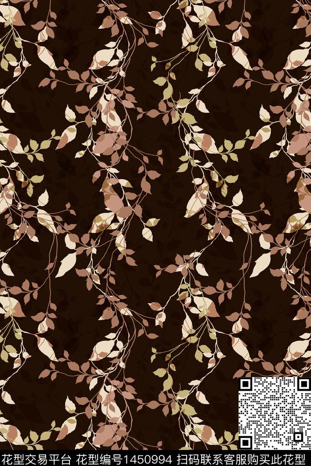 花卉大牌风休闲数码印花华亿平台下载（图片编号: 1450994） - 瓦栏（Walan）