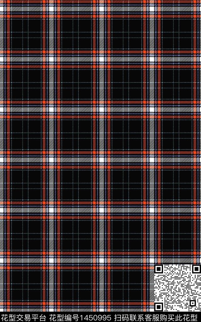 几何格子条纹数码印花华亿平台下载（图片编号: 1450995） - 瓦栏（Walan）