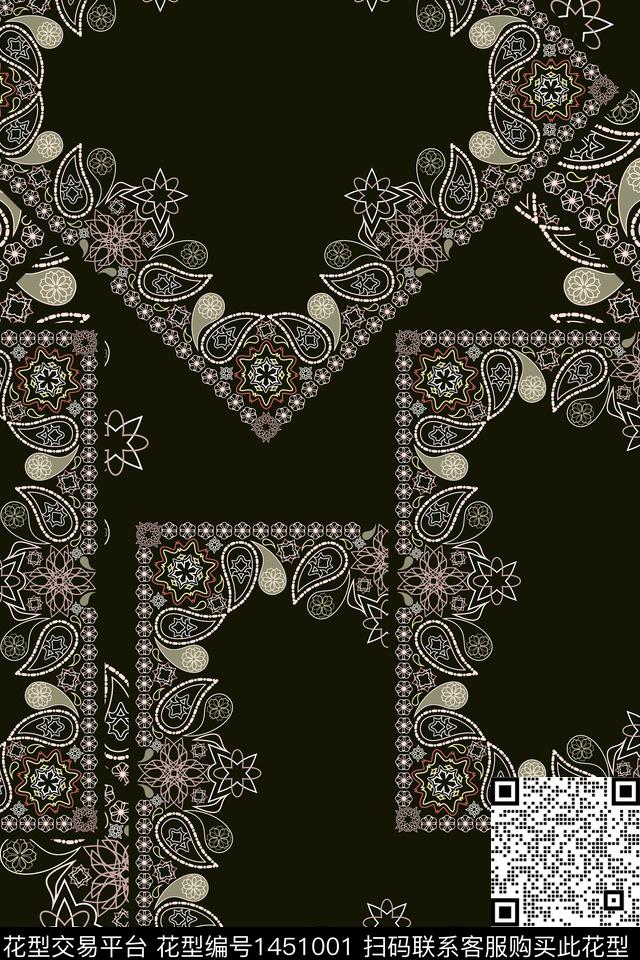 几何民族风大牌风数码印花华亿平台下载（图片编号: 1451001） - 瓦栏（Walan）