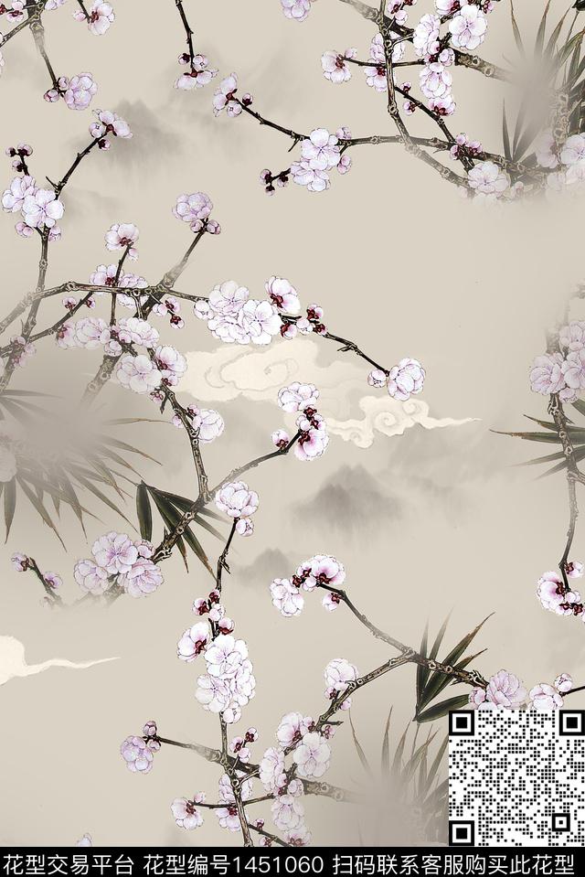 连衣裙数码华亿平台香云纱数码印花华亿平台下载（图片编号: 1451060） - 瓦栏（Walan）