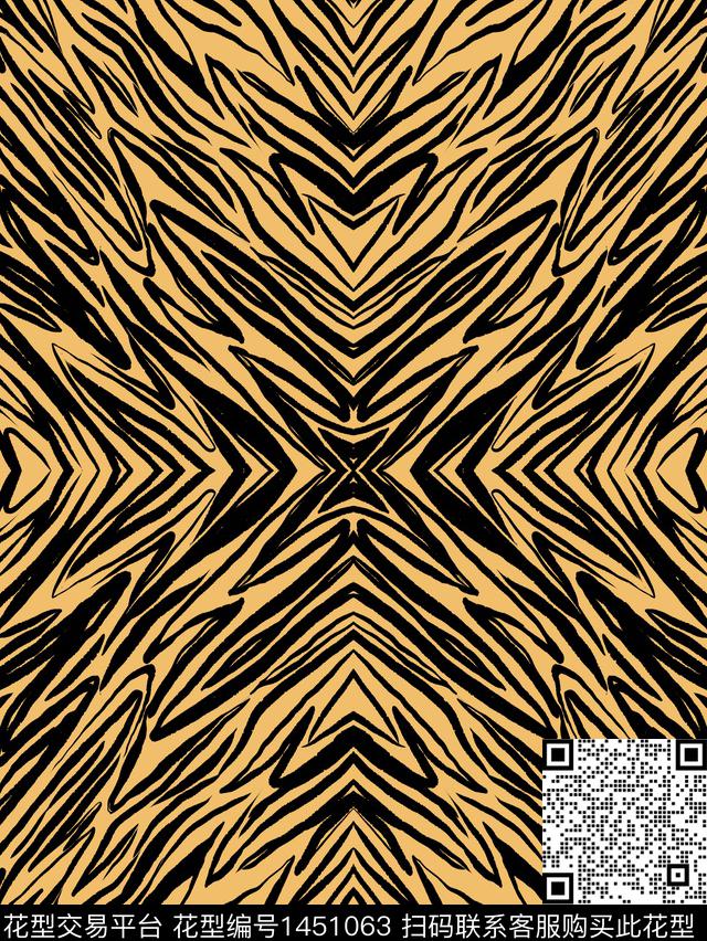 时尚动物纹休闲数码印花华亿平台下载（图片编号: 1451063） - 瓦栏（Walan）