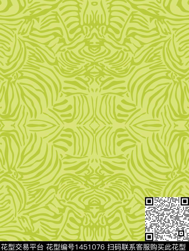 时尚动物纹大牌风数码印花华亿平台下载（图片编号: 1451076） - 瓦栏（Walan）