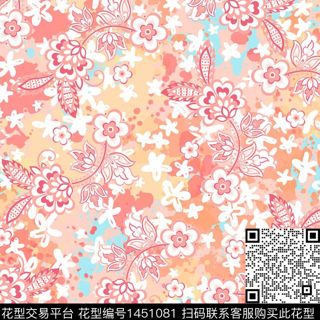 女装佩斯利大牌风数码印花华亿平台下载（图片编号: 1451081） - 瓦栏（Walan）