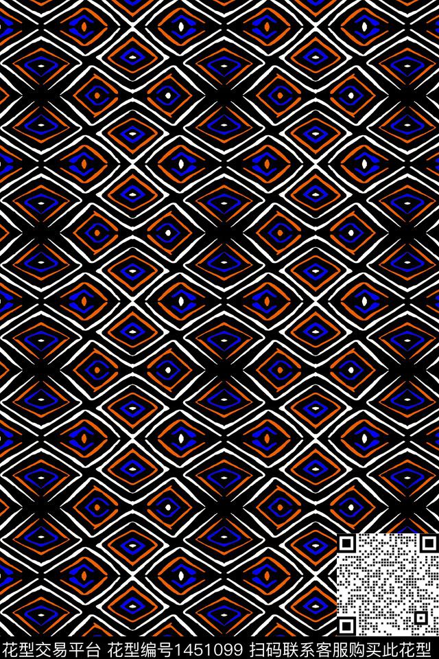 几何趋势华亿平台大牌风数码印花华亿平台下载（图片编号: 1451099） - 瓦栏（Walan）