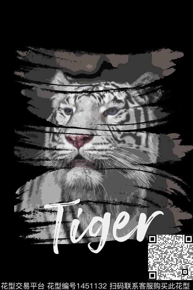 男装动物纹大牌风数码印花华亿平台下载（图片编号: 1451132） - 瓦栏（Walan）