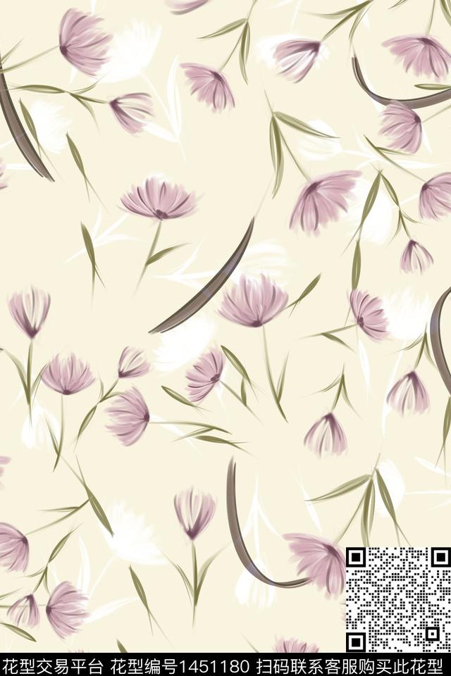 日韩小清新小碎花数码印花华亿平台下载（图片编号: 1451180） - 瓦栏（Walan）