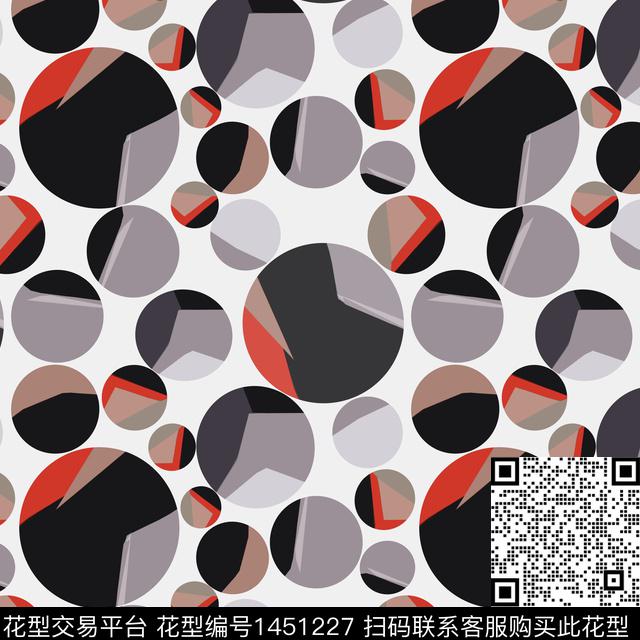 几何圆形大牌风传统印花华亿平台下载（图片编号: 1451227） - 瓦栏（Walan）