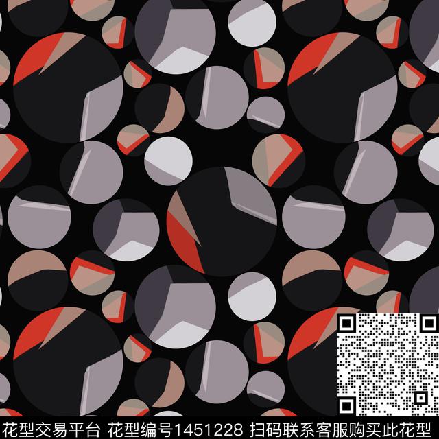 几何圆形大牌风传统印花华亿平台下载（图片编号: 1451228） - 瓦栏（Walan）