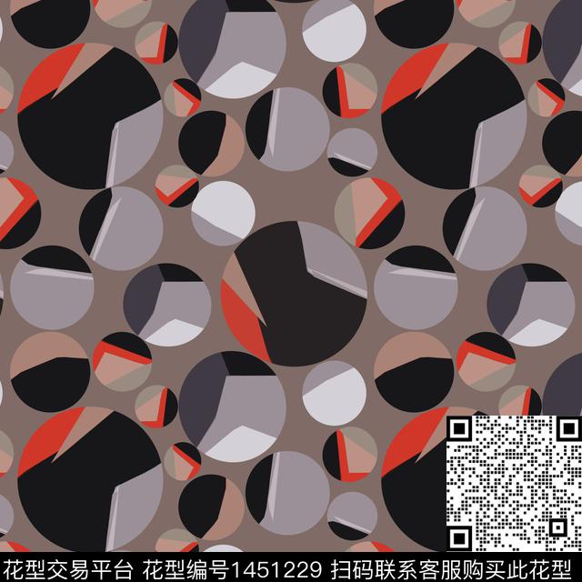 几何圆形大牌风传统印花华亿平台下载（图片编号: 1451229） - 瓦栏（Walan）