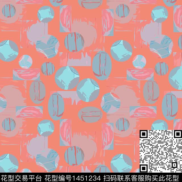 几何格子大牌风传统印花华亿平台下载（图片编号: 1451234） - 瓦栏（Walan）