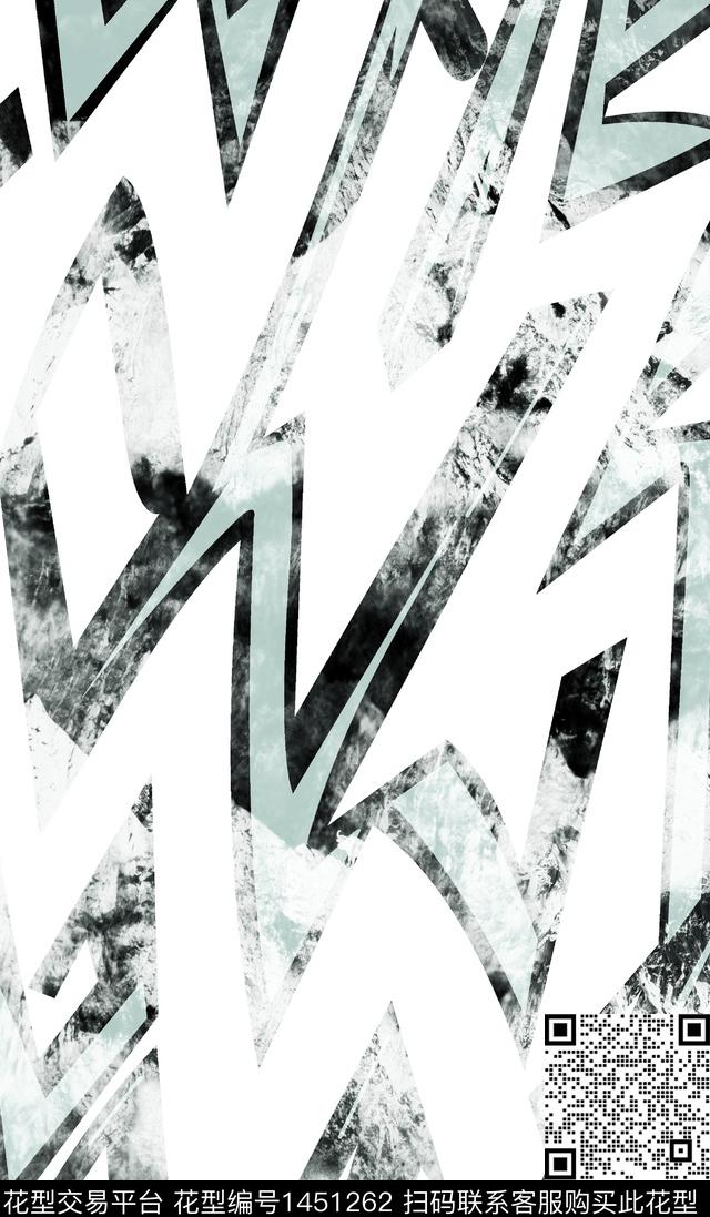 几何字母数码华亿平台数码印花华亿平台下载（图片编号: 1451262） - 瓦栏（Walan）