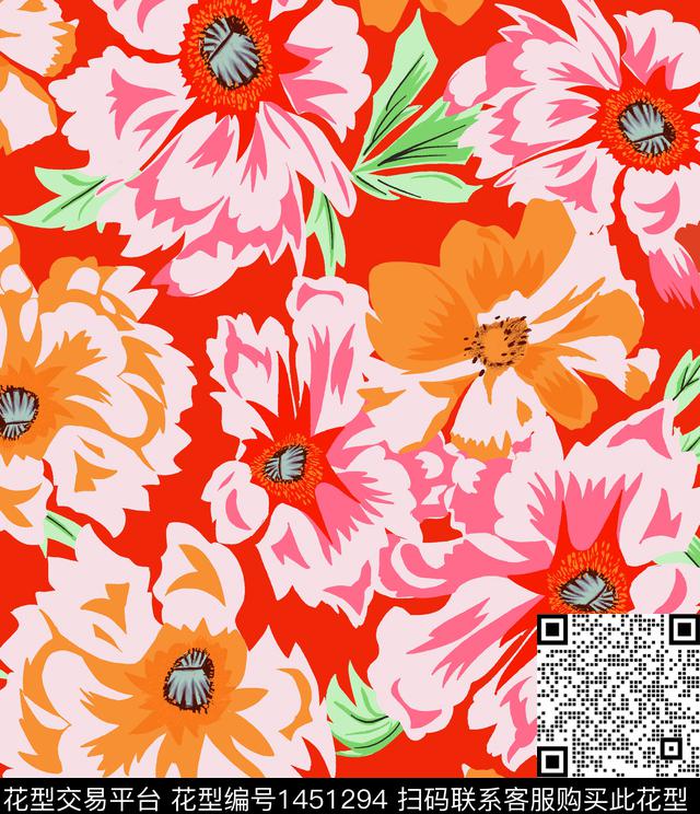 绿植树叶数码华亿平台可爱数码印花华亿平台下载（图片编号: 1451294） - 瓦栏（Walan）