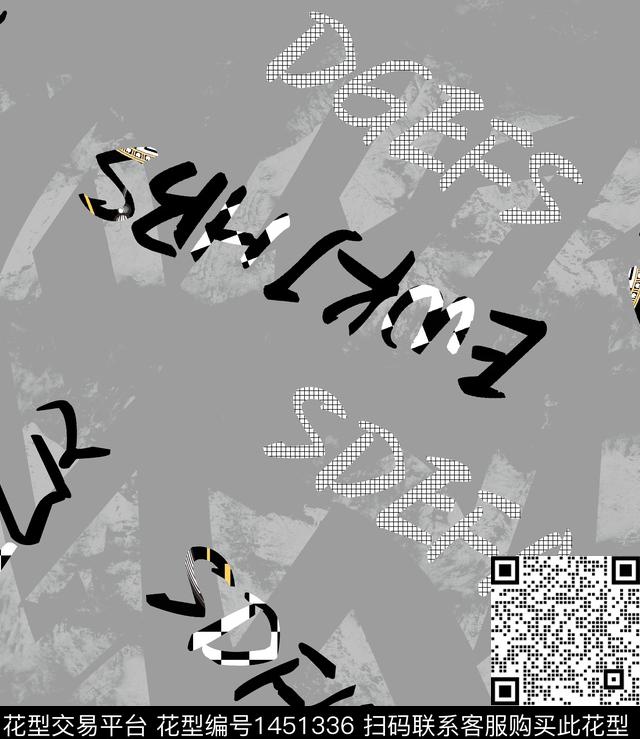 几何字母数码华亿平台数码印花华亿平台下载（图片编号: 1451336） - 瓦栏（Walan）