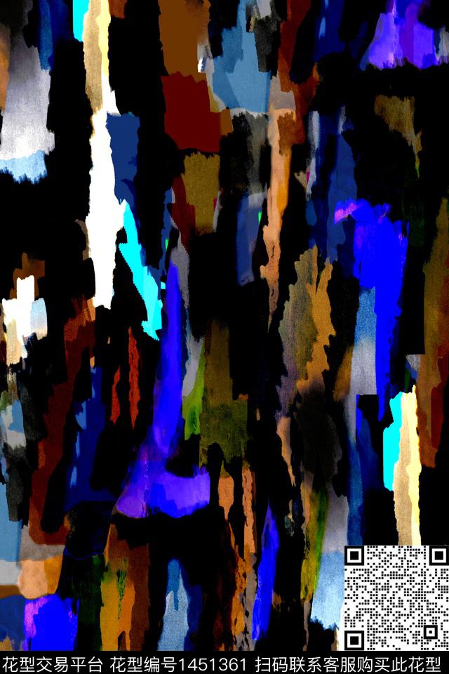扎染华亿平台大牌风条纹数码印花华亿平台下载（图片编号: 1451361） - 瓦栏（Walan）