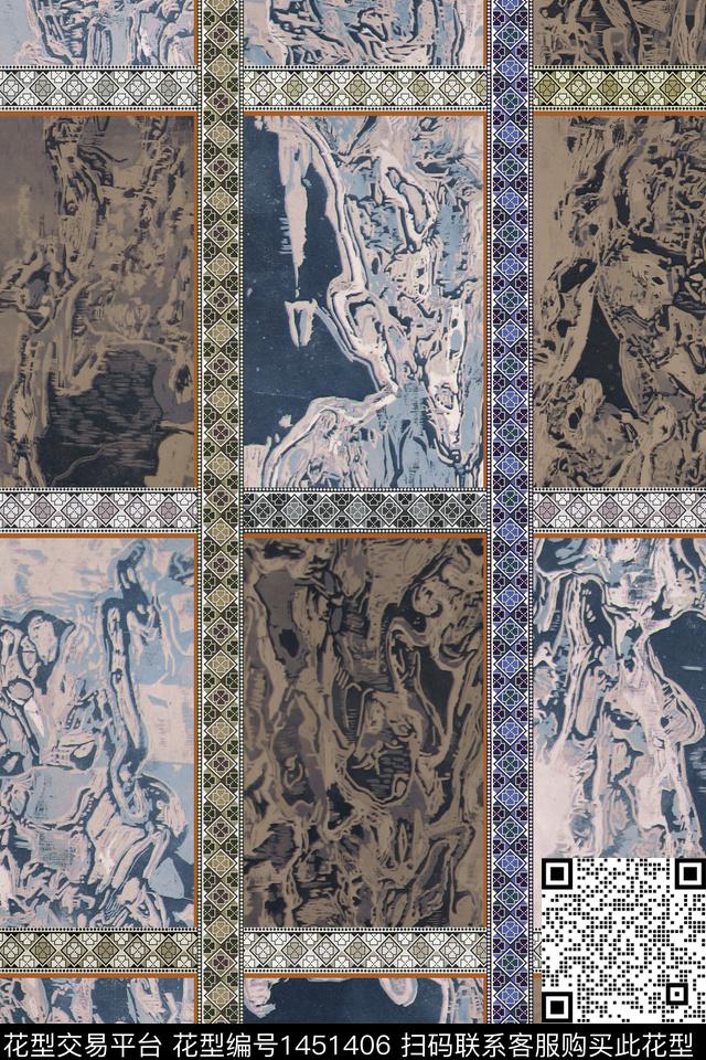 民族风香云纱真丝数码印花华亿平台下载（图片编号: 1451406） - 瓦栏（Walan）