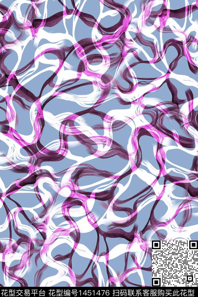 格子几何条纹数码印花华亿平台下载（图片编号: 1451476） - 瓦栏（Walan）