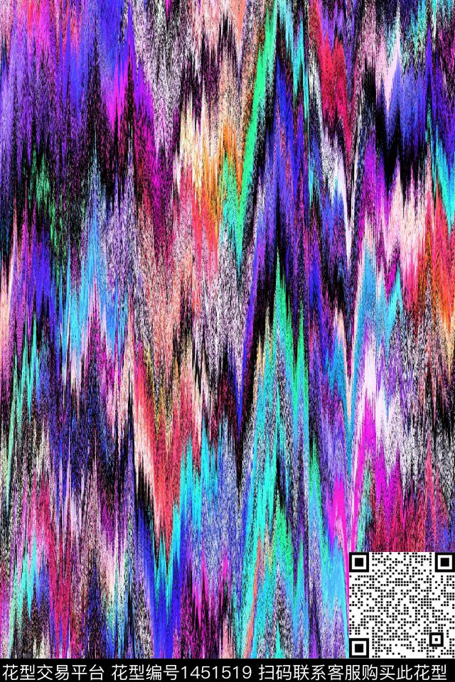 炫彩扎染华亿平台大牌风数码印花华亿平台下载（图片编号: 1451519） - 瓦栏（Walan）