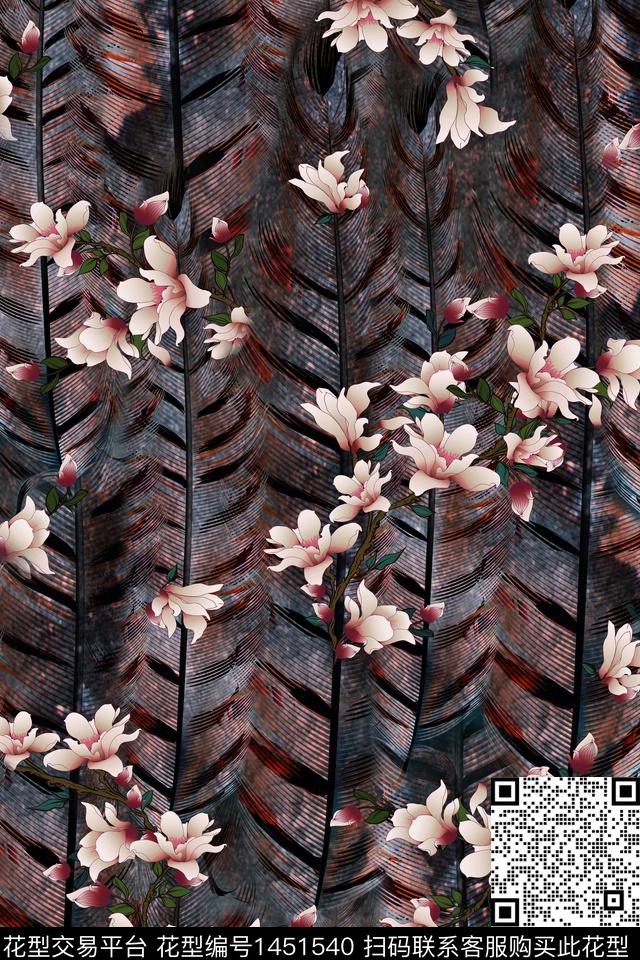 女装民族风花卉数码印花华亿平台下载（图片编号: 1451540） - 瓦栏（Walan）