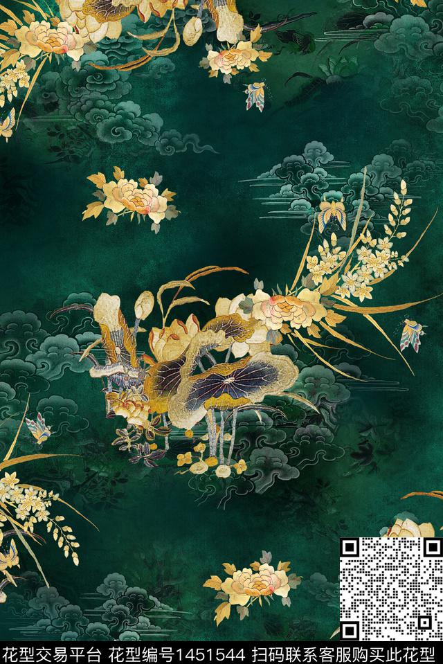 荷花女装民族风数码印花华亿平台下载（图片编号: 1451544） - 瓦栏（Walan）