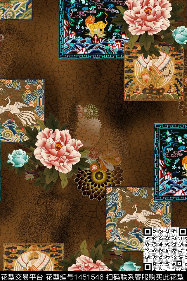 女装民族风花卉数码印花华亿平台下载（图片编号: 1451546） - 瓦栏（Walan）