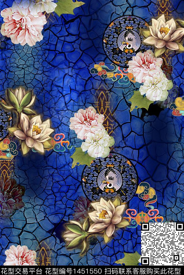 女装民族风花卉数码印花华亿平台下载（图片编号: 1451550） - 瓦栏（Walan）