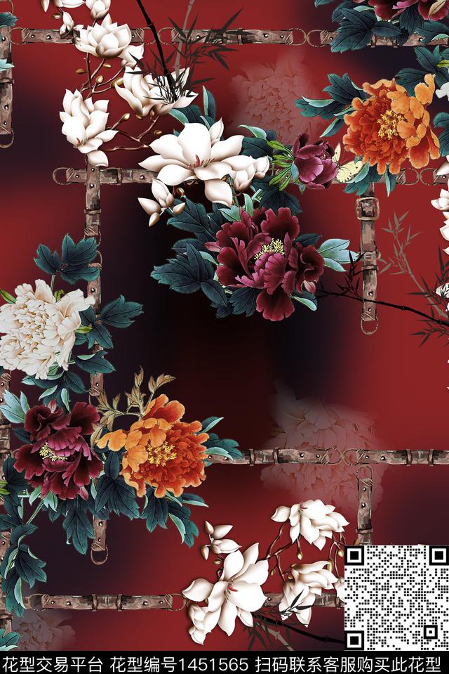 玉兰花女装民族风数码印花华亿平台下载（图片编号: 1451565） - 瓦栏（Walan）