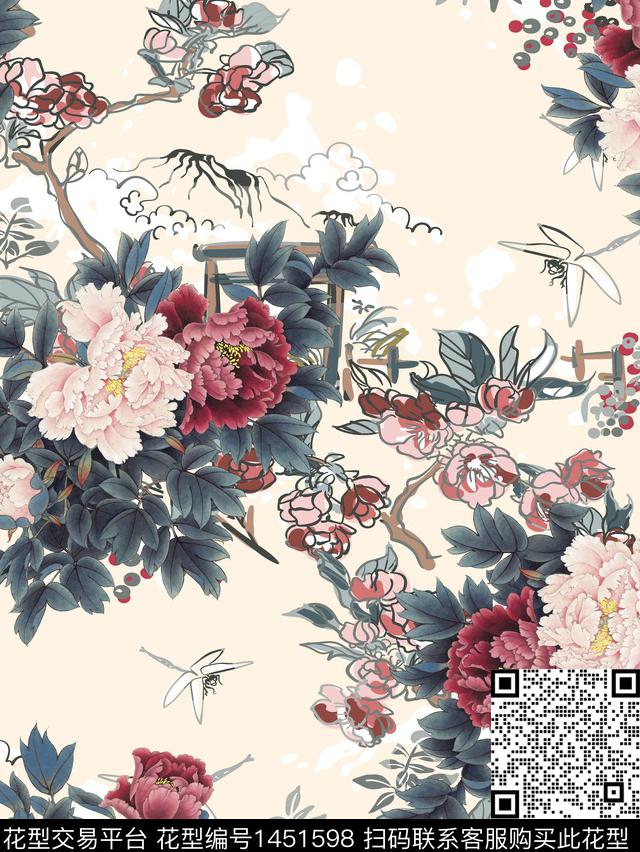 数码华亿平台大牌风旗袍数码印花华亿平台下载（图片编号: 1451598） - 瓦栏（Walan）