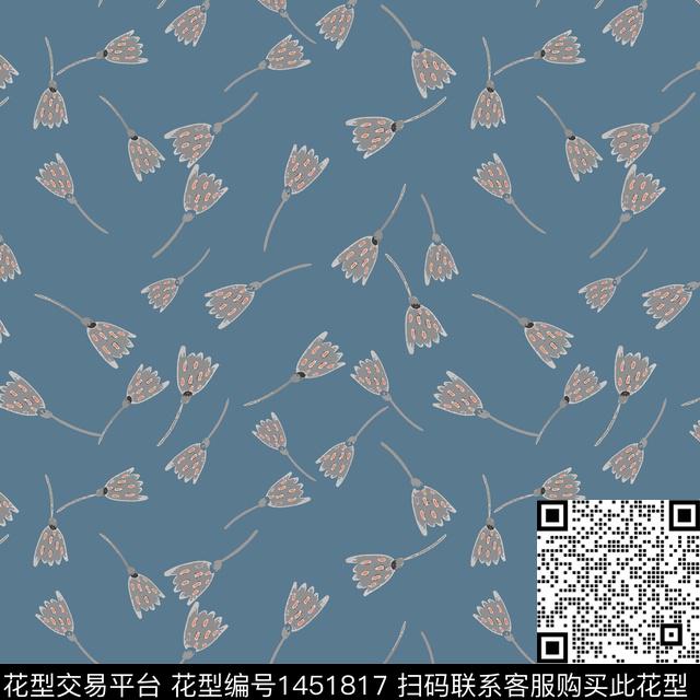 花卉大牌风小碎花传统印花华亿平台下载（图片编号: 1451817） - 瓦栏（Walan）