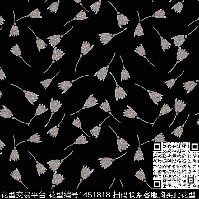 花卉大牌风小碎花传统印花华亿平台下载（图片编号: 1451818） - 瓦栏（Walan）