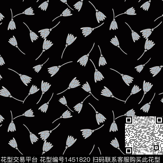 花卉大牌风小碎花传统印花华亿平台下载（图片编号: 1451820） - 瓦栏（Walan）