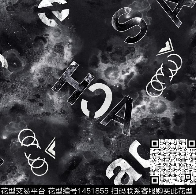 字母肌理羽绒服数码印花华亿平台下载（图片编号: 1451855） - 瓦栏（Walan）