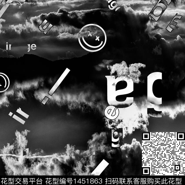 字母肌理羽绒服数码印花华亿平台下载（图片编号: 1451863） - 瓦栏（Walan）