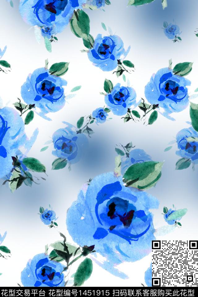 花卉大牌风年轻女性数码印花华亿平台下载（图片编号: 1451915） - 瓦栏（Walan）